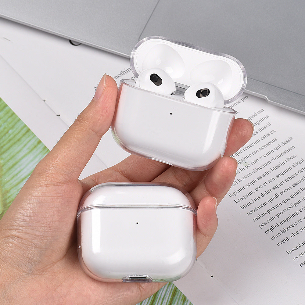 Estuche transparente para Airpods 2, 3 y Pro 1, funda de PC transparente para auriculares, estuche de carga para Airpods Pro 2, 3 y 1
