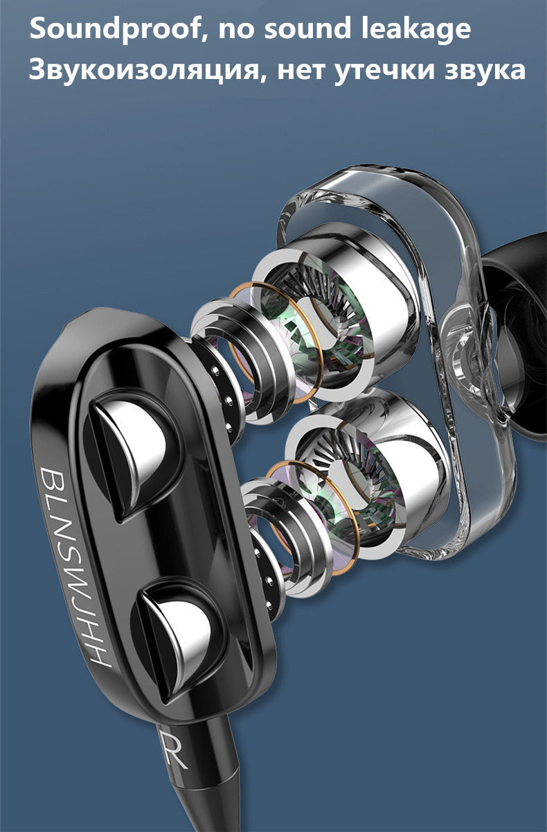 Auriculares con dos altavoces y bobina móvil dual