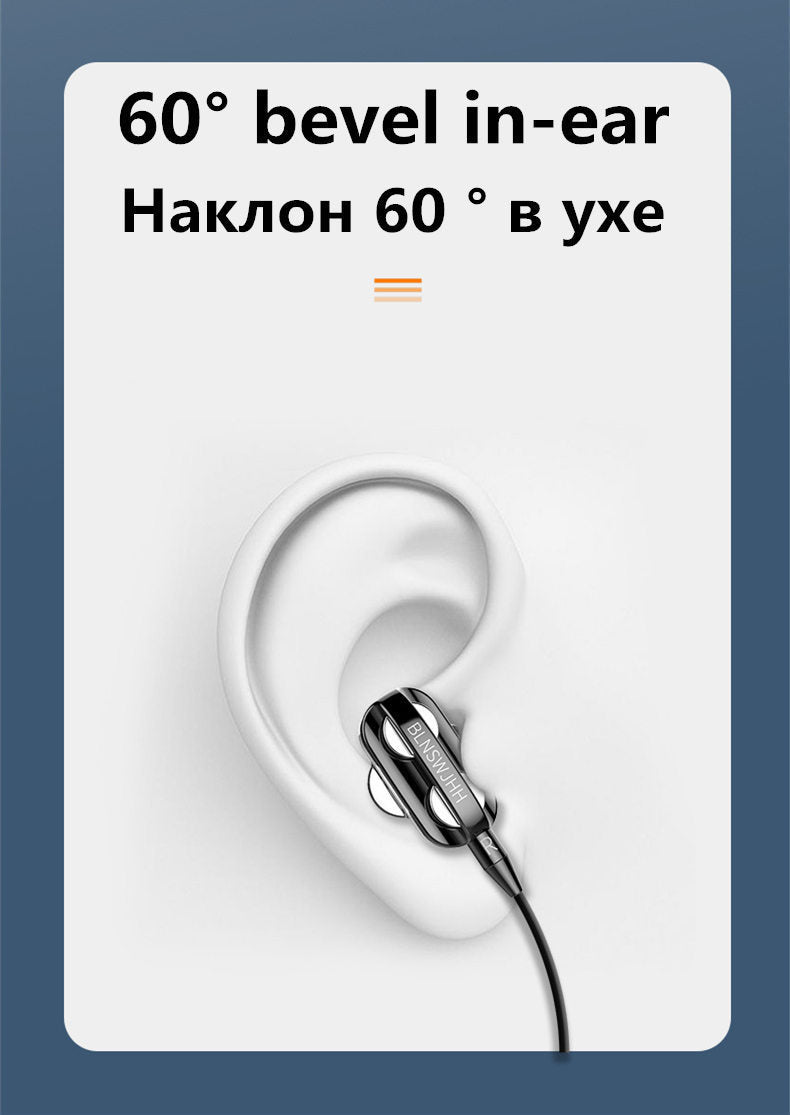 Auriculares con dos altavoces y bobina móvil dual