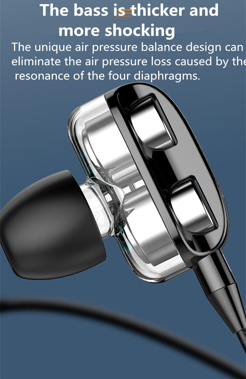 Auriculares con dos altavoces y bobina móvil dual