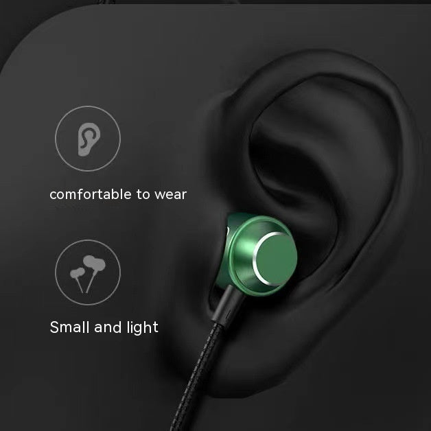 Auriculares intrauditivos magnéticos metálicos con cable y control de cable de alta definición