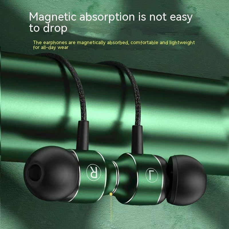Auriculares intrauditivos magnéticos metálicos con cable y control de cable de alta definición