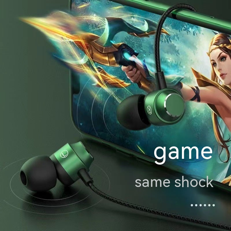 Auriculares intrauditivos magnéticos metálicos con cable y control de cable de alta definición