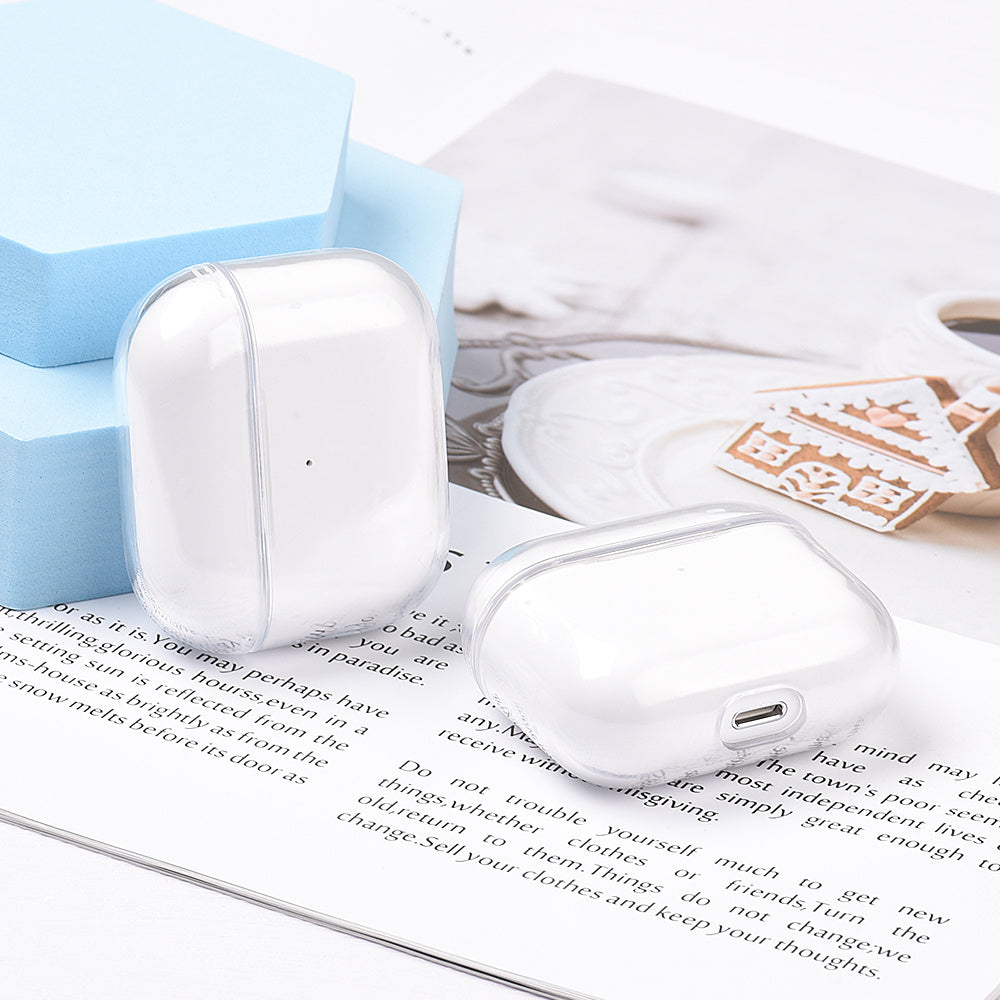 Estuche transparente para Airpods 2, 3 y Pro 1, funda de PC transparente para auriculares, estuche de carga para Airpods Pro 2, 3 y 1