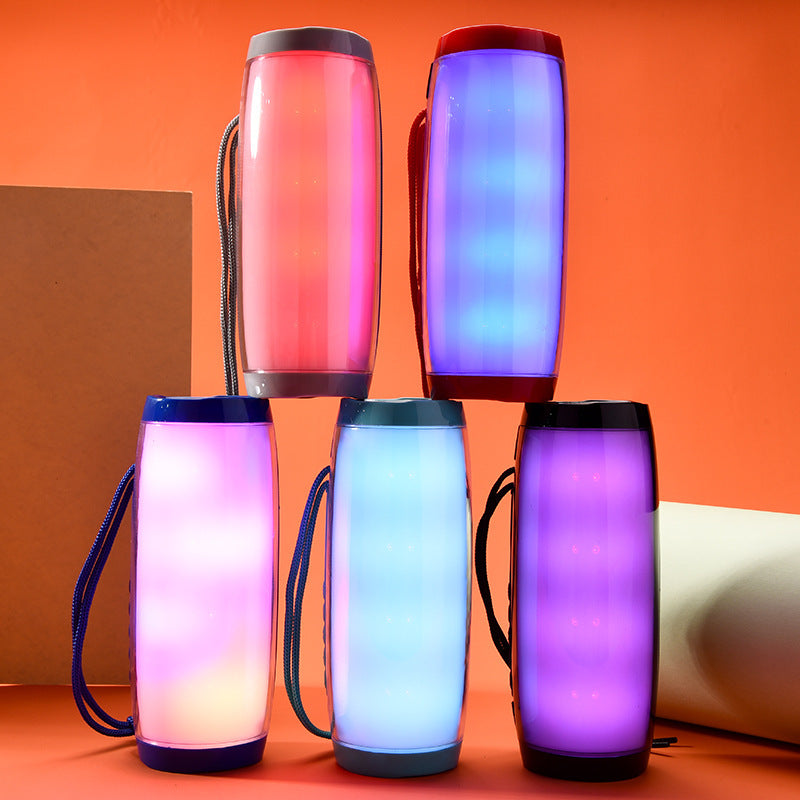 Radio con altavoz Bluetooth inalámbrico y tarjeta de luces de colores