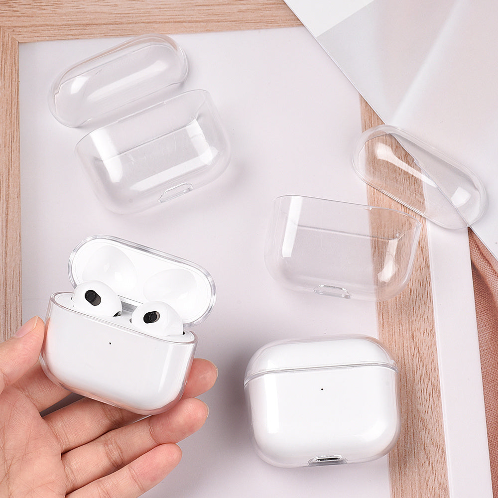 Estuche transparente para Airpods 2, 3 y Pro 1, funda de PC transparente para auriculares, estuche de carga para Airpods Pro 2, 3 y 1